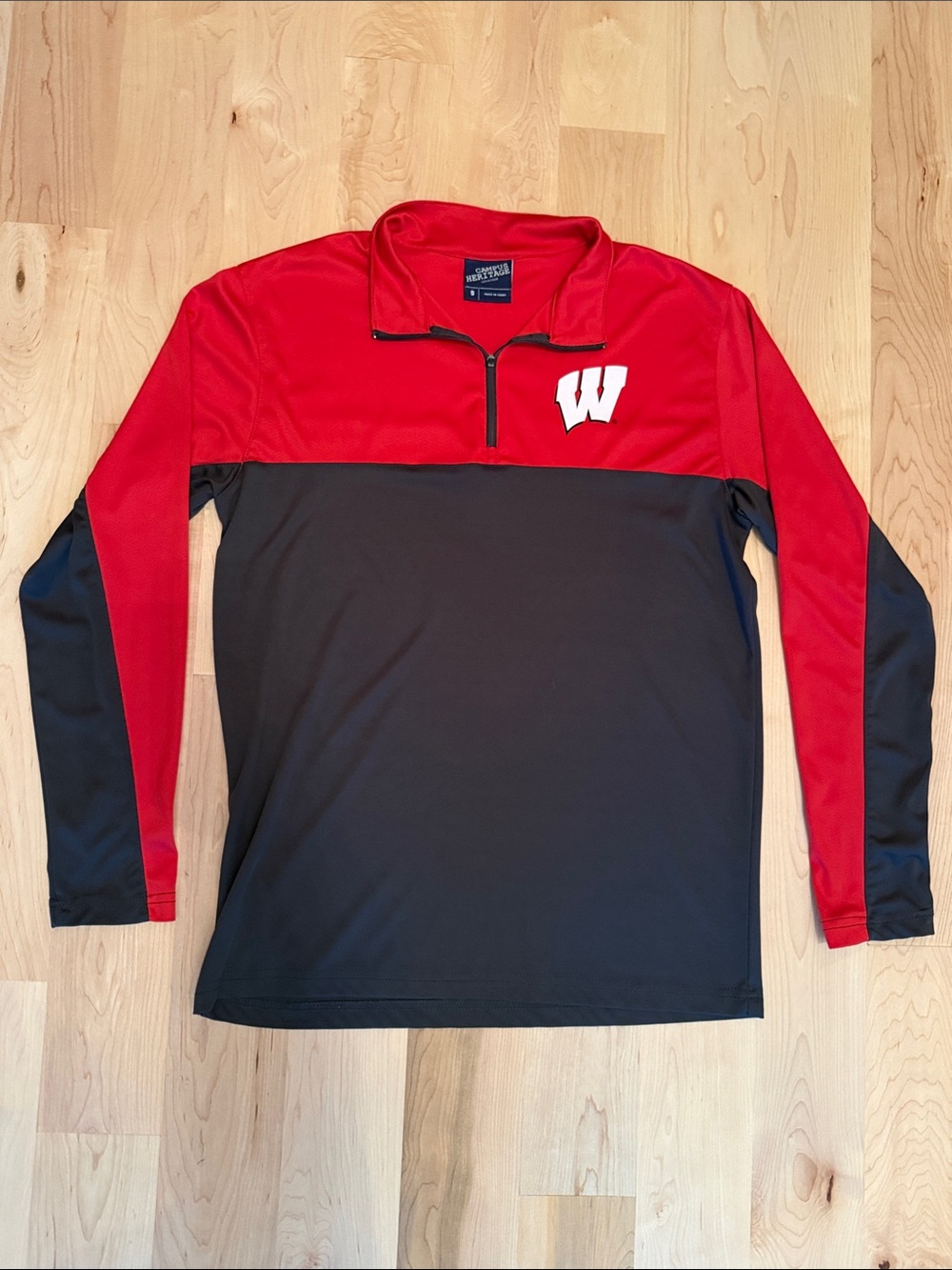 Campus Heritage Wisconsin Red & Black Quarter-Zip Pullover